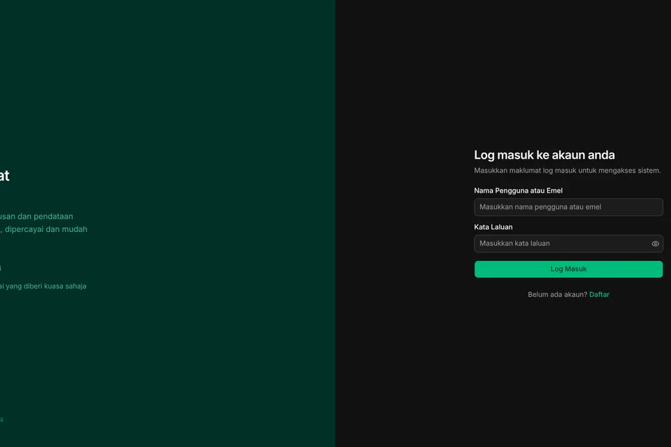 Screenshot of e-Sibuti — Village Management System
